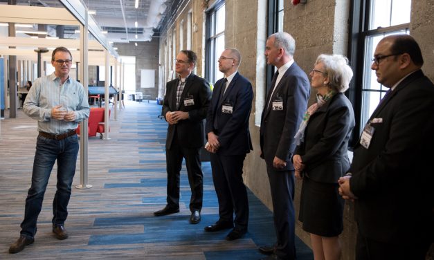 Diplomats on tour of Communitech with a CIO and Trade Commissioner